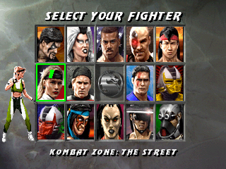Mortal Kombat 3 (PlayStation) screenshot: Select your fighter