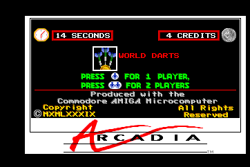 Pub Darts (Arcade) screenshot: Game options