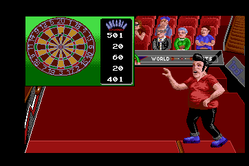 Pub Darts (Arcade) screenshot: Throwing animation