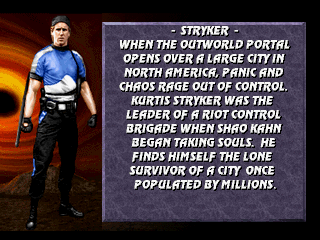 Mortal Kombat 3 (PlayStation) screenshot: Stryker