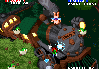 Captain Tomaday (Arcade) screenshot: Ducks