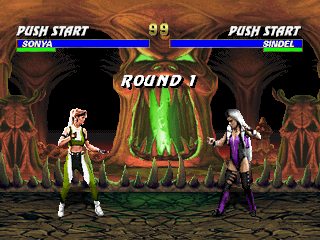 Mortal Kombat 3 (PlayStation) screenshot: Sonya vs Sindel