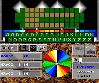 Fortuna (Amiga) screenshot: Spinning the wheel