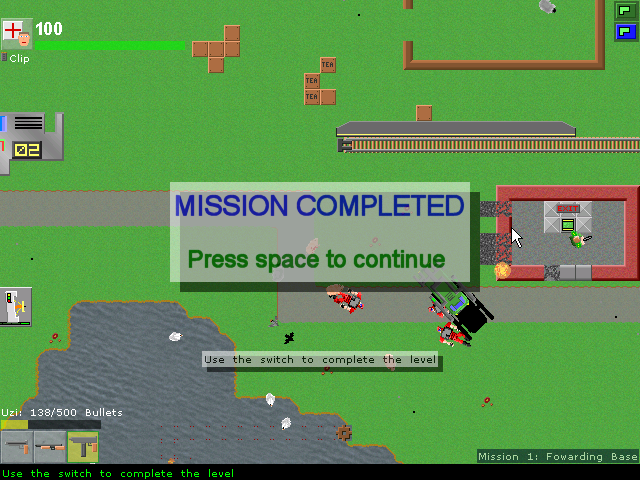 Meteor (Windows) screenshot: Level complete!