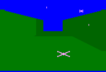 Star Battle (Bally Astrocade) screenshot: Shooting in progress