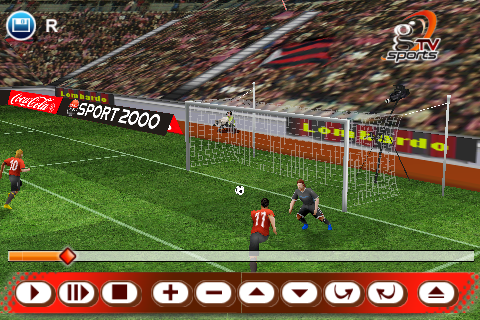 Real Soccer 2010 (iPhone) screenshot: Replay