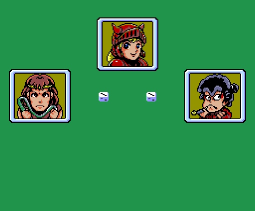 Hai no Majutsushi (MSX) screenshot: Rolling dice
