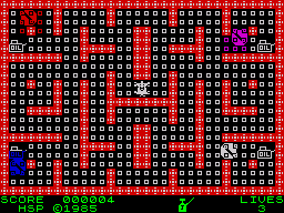 One for the Road / Mutations (ZX Spectrum) screenshot: One for the Road - game board