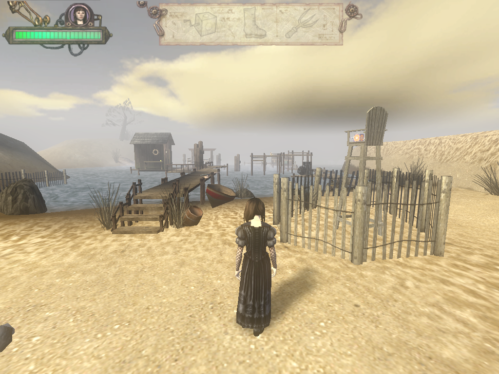 Lemony Snicket's A Series of Unfortunate Events (Windows) screenshot: A typical day at Briny Beach.