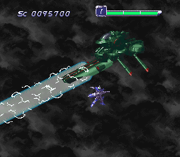 Spriggan Powered (SNES) screenshot: Stage 2 boss