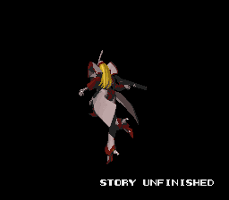 Spriggan Powered (SNES) screenshot: Story unfinished...