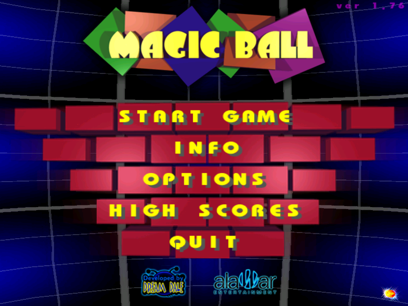 Magic Ball (Windows) screenshot: Main menu