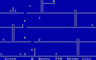 Willy the Worm (DOS) screenshot: Gameplay