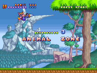 Harmful Park (PlayStation) screenshot: Attraction 3 - Animal Zone.