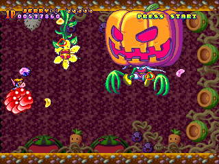 Harmful Park (PlayStation) screenshot: "Jack-o'-lantern". A better angle.