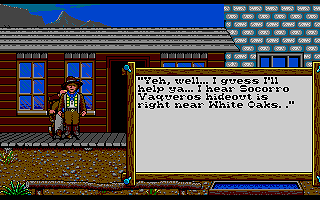 Billy the Kid (Amiga) screenshot: Getting a hint