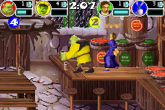 Shrek SuperSlam (Game Boy Advance) screenshot: Bar Brawl