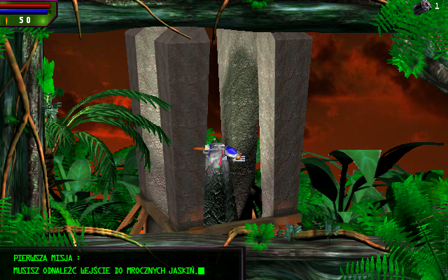 Fire Zone (Windows) screenshot: Mission 1 start up - the jungle