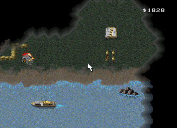 Command & Conquer (SEGA Saturn) screenshot: GDI Mission One, establish a beach head