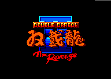 Double Dragon II: The Revenge (Amstrad CPC) screenshot: Title screen (64K version)