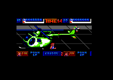 Double Dragon II: The Revenge (Amstrad CPC) screenshot: Nice helicopter (64K version)