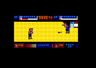 Double Dragon II: The Revenge (Amstrad CPC) screenshot: Level 2 start (64K version)