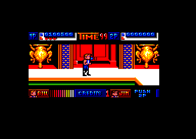 Double Dragon II: The Revenge (Amstrad CPC) screenshot: Level 4 start (64K version)