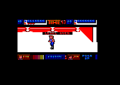 Double Dragon II: The Revenge (Amstrad CPC) screenshot: Level 4 was very short - only two screens (64K version)