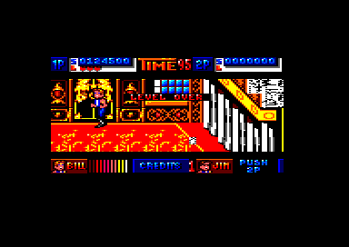 Double Dragon II: The Revenge (Amstrad CPC) screenshot: The boss was easy to defeat (64K version)