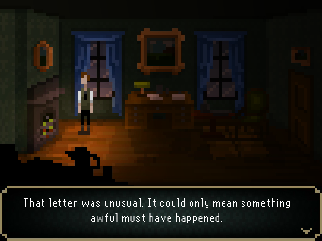 The Last Door: Collector's Edition (Windows) screenshot: Devitt, who has suffered selective amnesia due to the shock, will gradually recall the dangerous supernatural experiments of his secret circle at school.