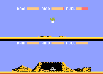 Protector (Atari 8-bit) screenshot: Carrying supplies