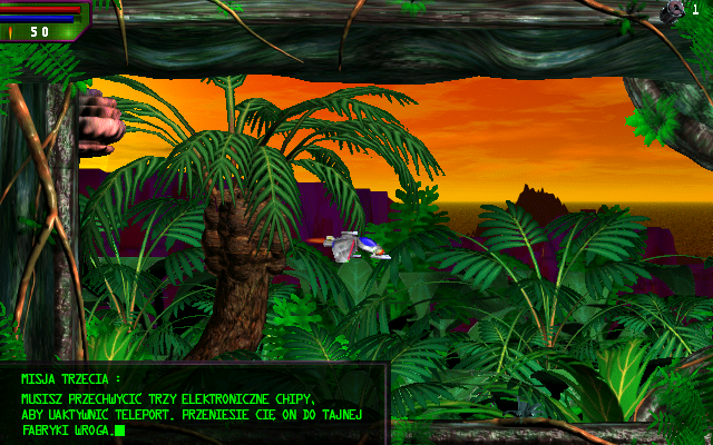 Fire Zone (Windows) screenshot: Mission 3 start up - looking for the chips
