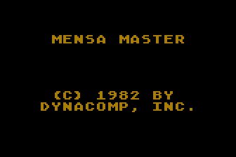 Mensa Master (Atari 8-bit) screenshot: Title Screen