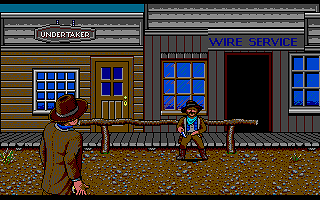 Billy the Kid (Amiga) screenshot: Duel on the street