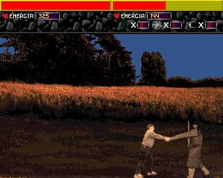 Tyran (Amiga) screenshot: Hit from the top