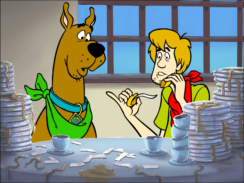 Scooby-Doo!: Case File N°2 - The Scary Stone Dragon (Windows) screenshot: Dinner time