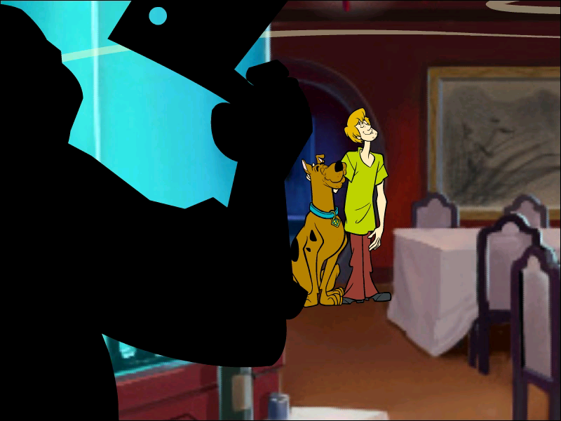 Scooby-Doo!: Case File N°2 - The Scary Stone Dragon (Windows) screenshot: Entering the restaurant