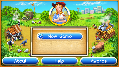 Farm Frenzy 3 (PSP) screenshot: Main Menu