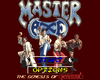 Master Axe: The Genesis of MysterX (Amiga) screenshot: Main menu