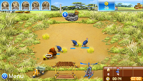 Farm Frenzy 3 (PSP) screenshot: The lion is attacking