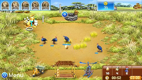 Farm Frenzy 3 (PSP) screenshot: Egg Powder Plant is producing the flour