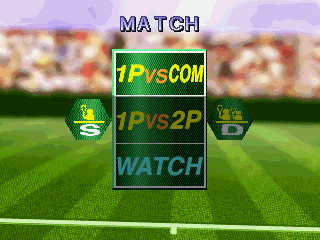 V Tennis (PlayStation) screenshot: Match menu