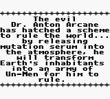 Swamp Thing (Game Boy) screenshot: The Story
