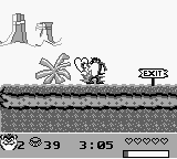 Taz Mania 2 (Game Boy) screenshot: Finished Desert - Level 1. <3