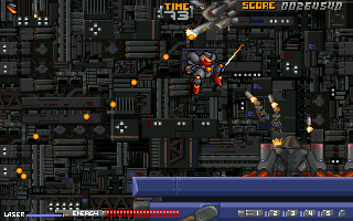 Fox Ranger 3: Last Revelation (DOS) screenshot: These leggy missile launchers don't mess around