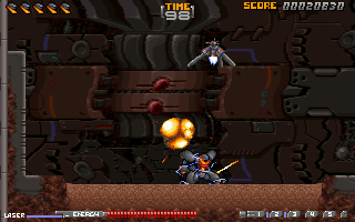 Fox Ranger 3: Last Revelation (DOS) screenshot: A sticky situation