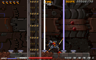 Fox Ranger 3: Last Revelation (DOS) screenshot: Mind those lasers