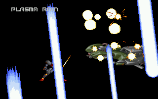 Fox Ranger 3: Last Revelation (DOS) screenshot: A demonstration of some special mecha moves