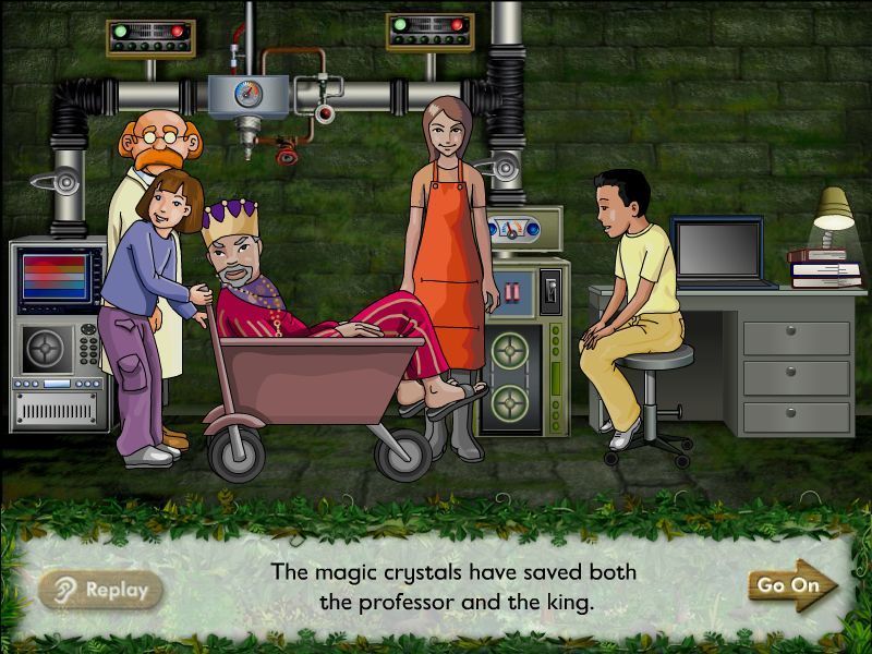 Crystal Rain Forest V2 (Windows) screenshot: Good news!<br>The king is cured by the magic crystal medicine