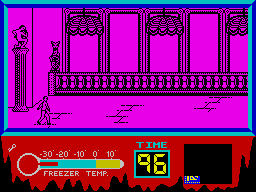 The Rocky Horror Show (ZX Spectrum) screenshot: Moving along towards the De-Medusa machine